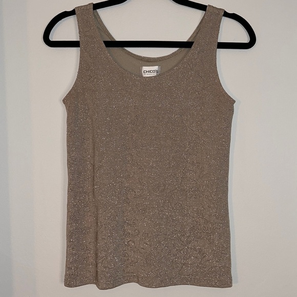 Chico’s Floral Burnout Tank Size 0 - Picture 1 of 4
